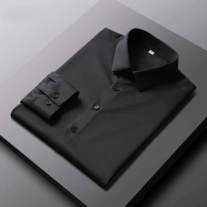 Men's Non-Iron Wrinkle-Resistant Long Sleeve Business Shirt