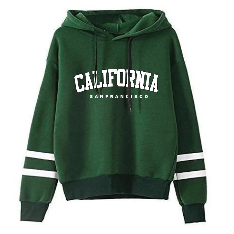 Stripe Hooded Sweatshirt & Drawstring Pants Set – S-3XL