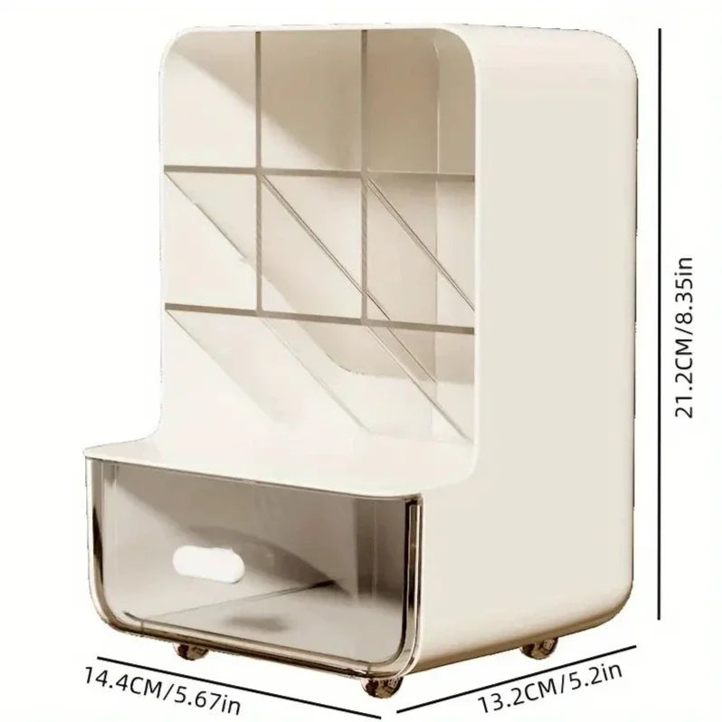 Multi-Layer Desk Organizer Large Capacity Office Accessories Slanted Insert Pencil Holder Storage Box Stationery Supplies School
