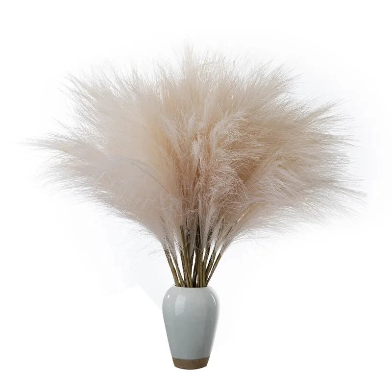 Artificial Pampas Grass for Tall Vases, Rustic Ornament for Home Decor and Wedding Events