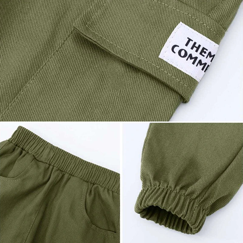 Boys Cargo Pants Spring Autumn Thick Boys Trousers Casual Kids Sport Pants Teenage Children Clothes For 5-12 Years