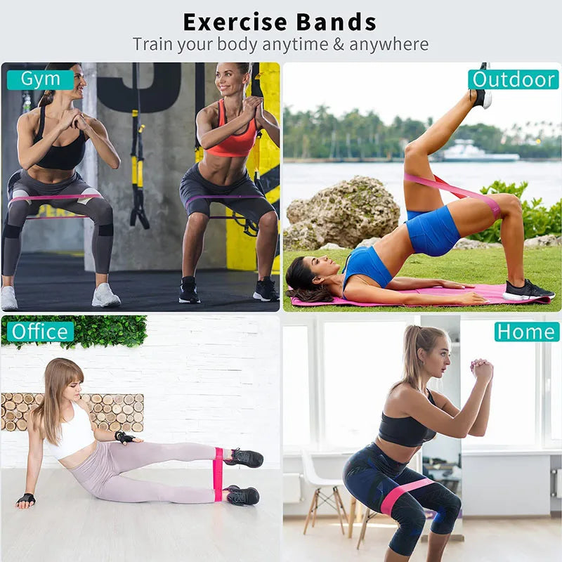 Resistance Loop Exercise Bands 5 Different Resistance Levels Elastic Band Suitable for Arm Leg Stretching and Strength Training