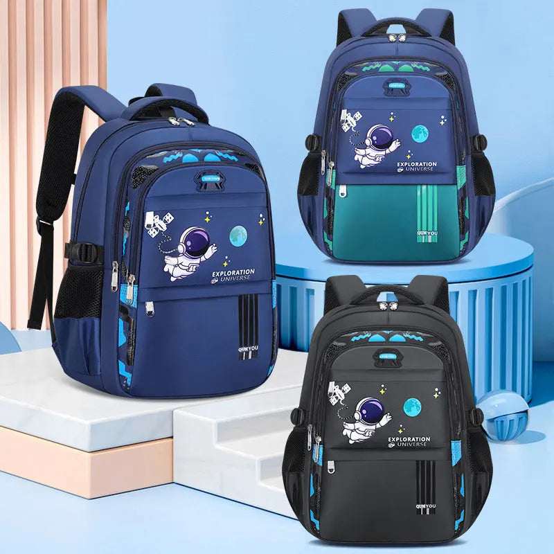 Kids' Astronaut Waterproof School Backpack – 2 Sizes, 3 Colors