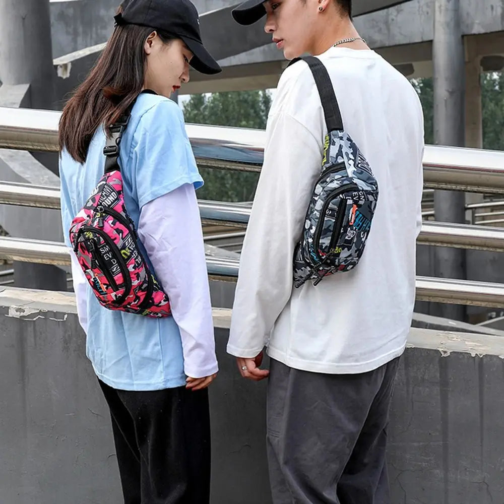 Waterproof Waist Bag Korean-style High-capacity Outdoor Sports Fanny Pouch Canvas Child Banana Bag for Girls Kids Bag