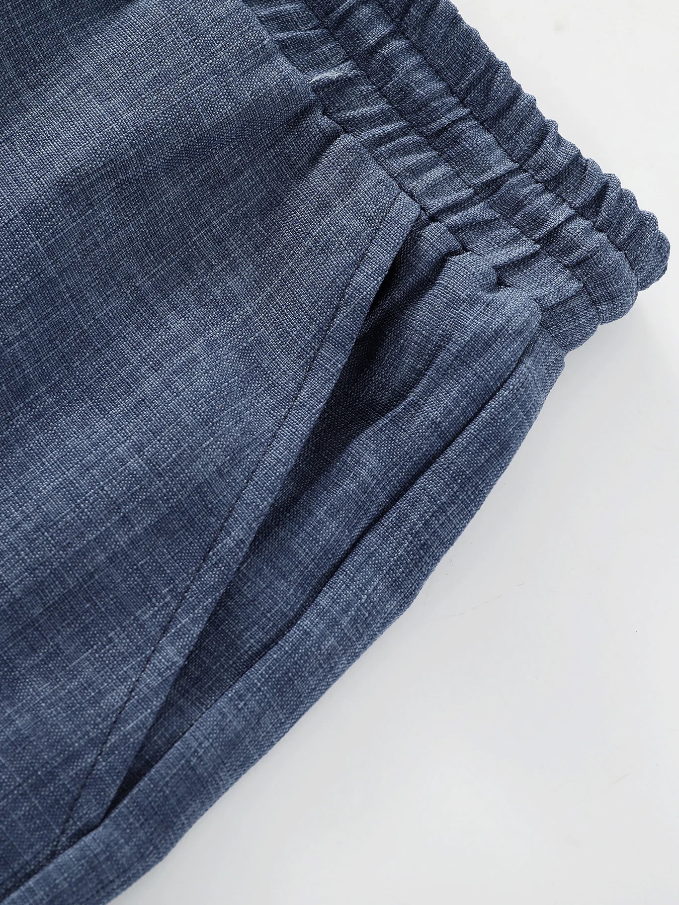 Men's Linen-Texture Lapel Shirt & Shorts Set – 5 Colors
