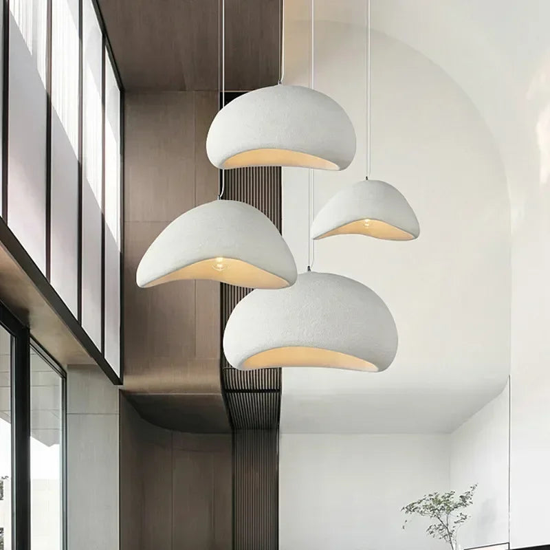 Wabi-Sabi LED Pendant Light – Modern Resin Chandelier for Living & Dining Rooms