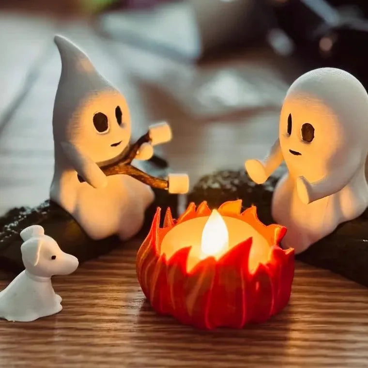 Halloween Ghost Campfire Outdoor Decor Set