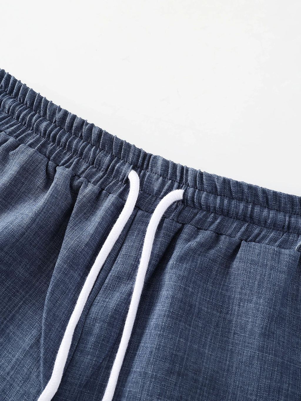 Men's Linen-Texture Lapel Shirt & Shorts Set – 5 Colors