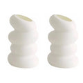 White Spiral Vase – Nordic Aesthetic Table Decor