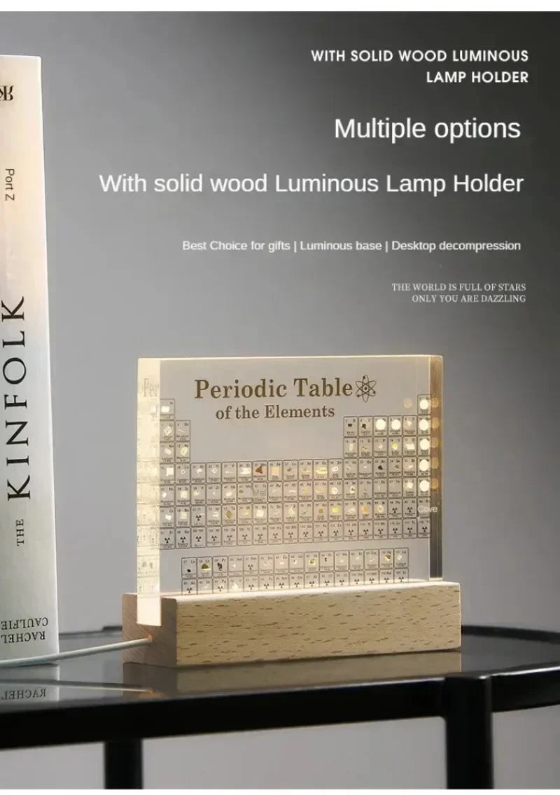 Acrylic Elements Periodic Table Mendeleev Safe Periodic Table Figurine Display Science Ornament Room Decoration Desk Accessories