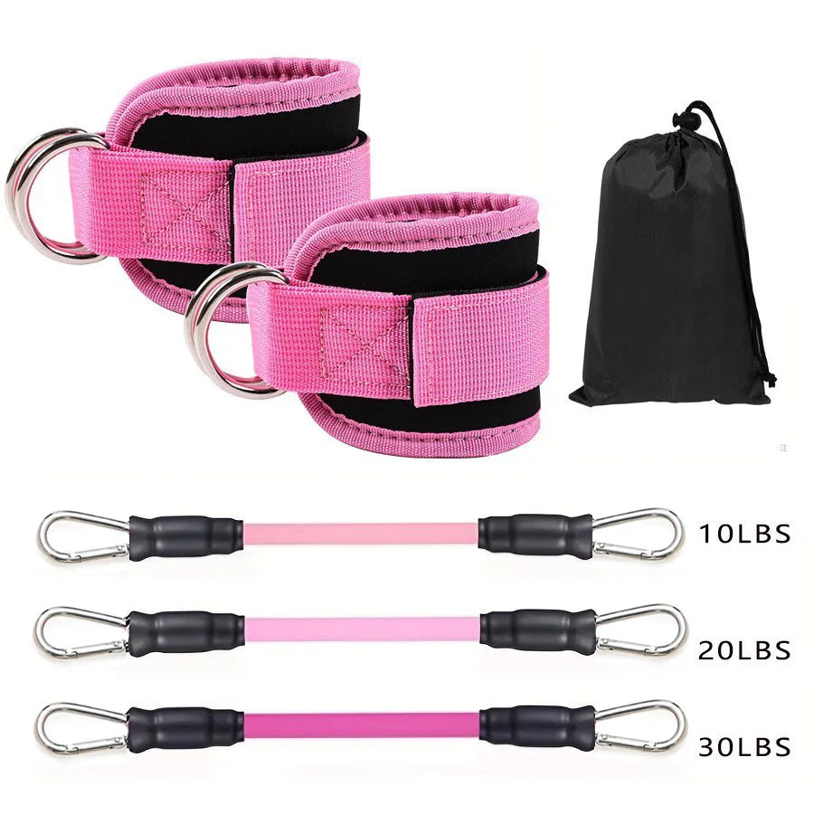 Ankle Strap Resistance Bands – Hip & Glute Workout Set for Men & Women