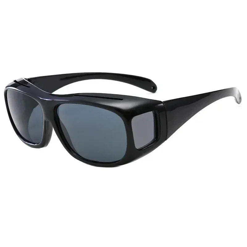 Unisex Night Vision Driving Glasses Fit Over Prescription Glasses Anti Glare Yellow Lens Protection Car Driver Sunglasses Safety