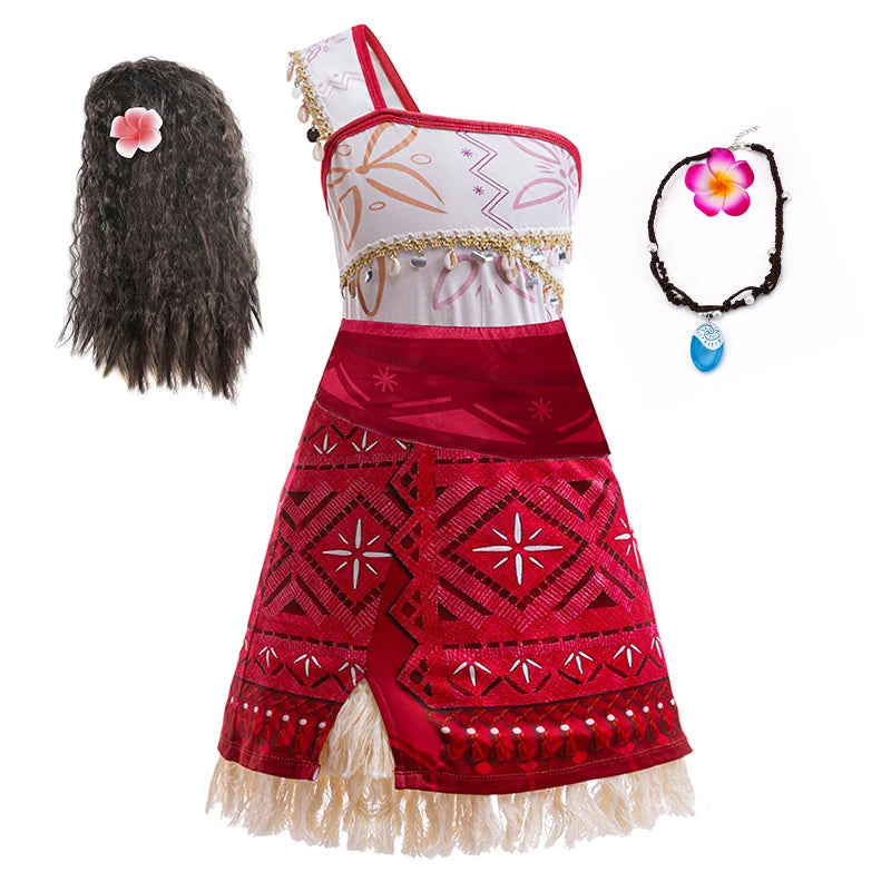 Girls' Moana 2 Princess Costume Dress – 10 Styles, 2T–12T