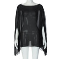 See-Through Chiffon Night Club Cover-Up Blouse
