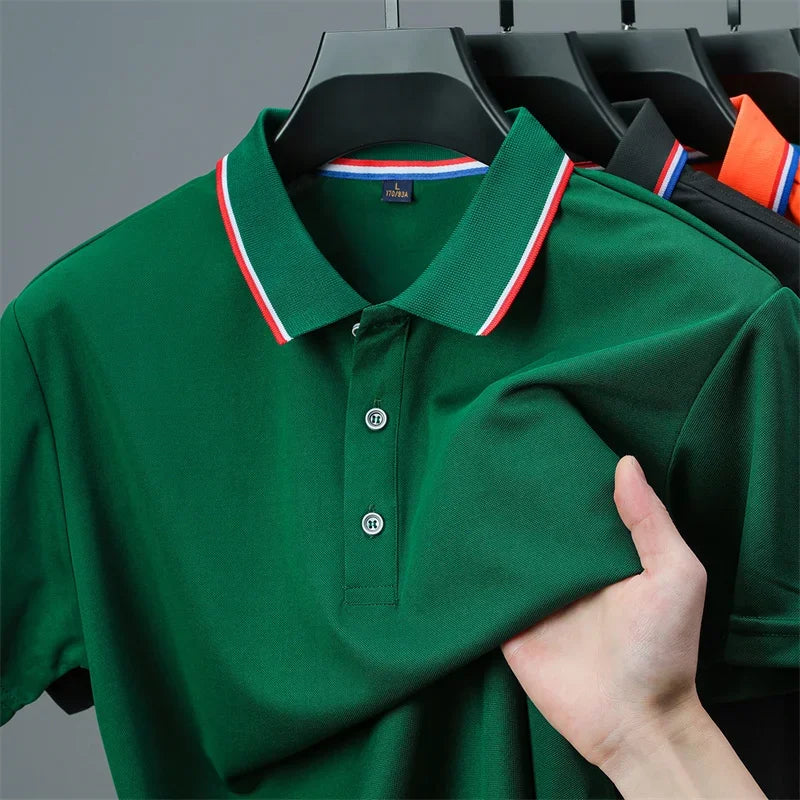 Men's Solid Short-Sleeve Polo Shirt – 9 Colors, S–4XL