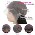 Kinky Yaki Straight 13x6 HD Lace Front Wigs For Women 200% Density Natural Black Yaki Lace Front Wigs For Women Synthetic Wigs